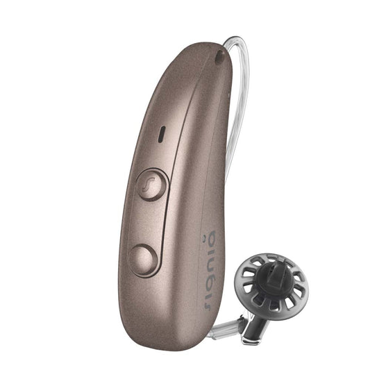 Signia Pure Charge&Go 7IX Hearing Aids - Sandy Brown